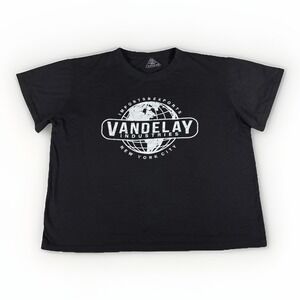 Vandelay NYC T-Shirt Men 2XL Black Cotton Graphic Print Import & Export Industry